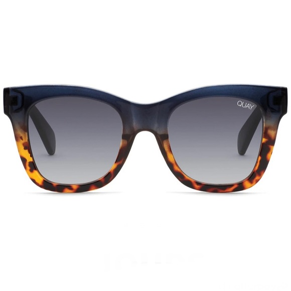 QUAY After Hours Sunnies Navy Tortoise Grey Lens - Picture 8 of 8